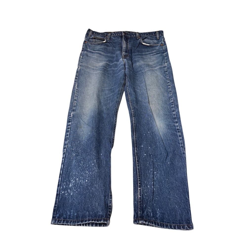 Vintage 90s Levis 505 Orange Tab Jeans Mens 38x30‎ Made in USA Distressed Paint